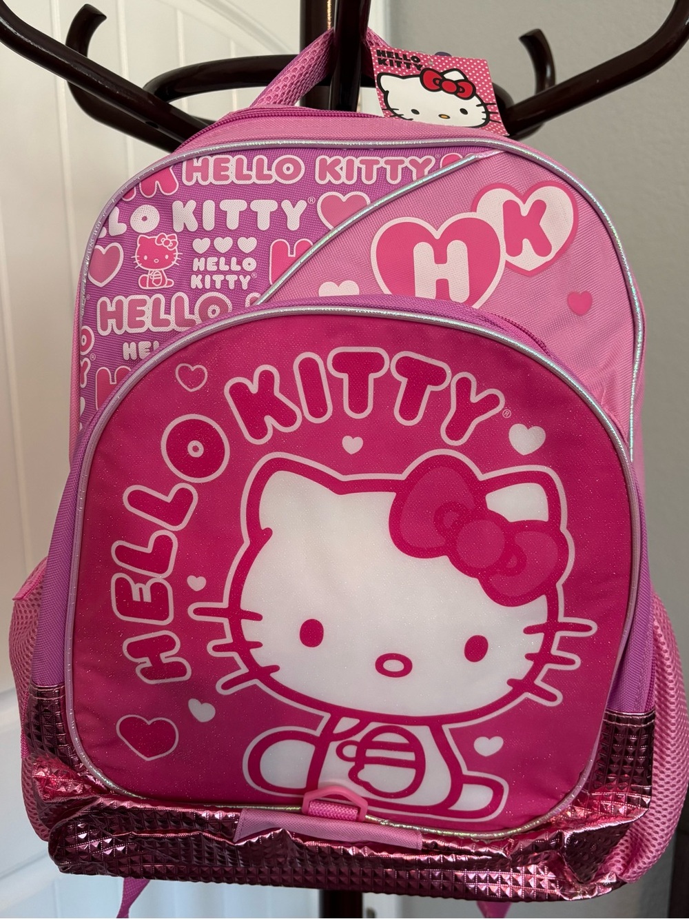 Sanrio Hello Kitty Pink and Light Pink Kids Backpack